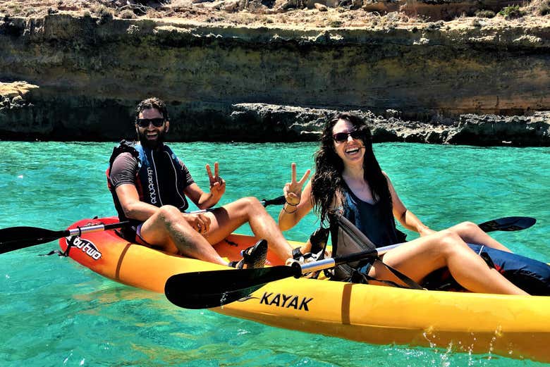 Enjoying the kayaks