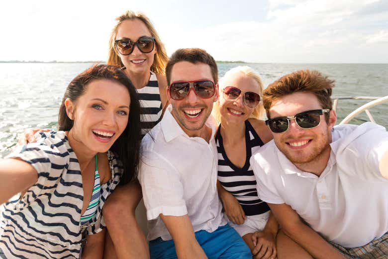 Enjoying the boat from Figueretas to Formentera