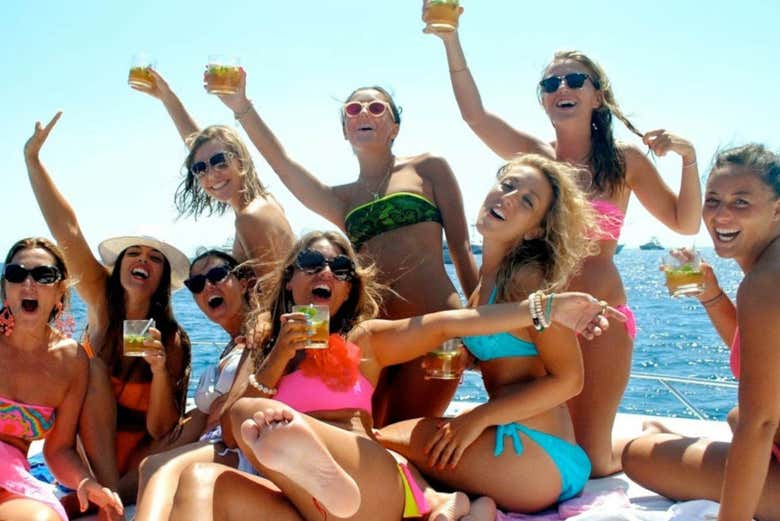 Having fun on board