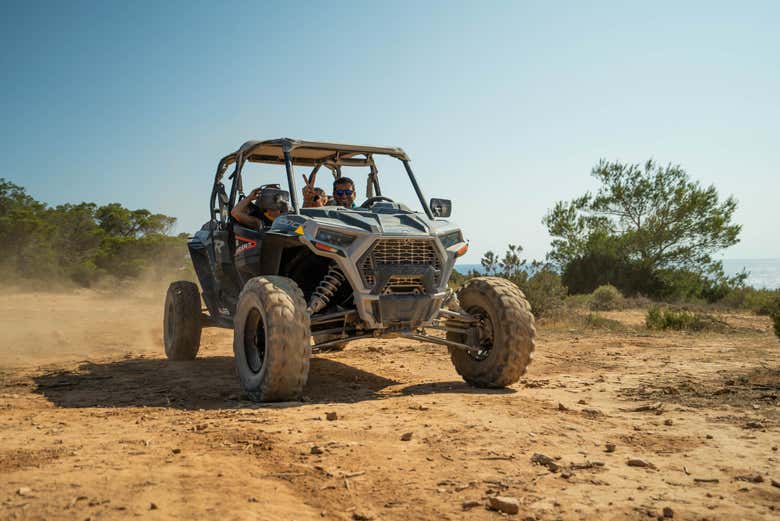 Enjoying the buggy tour